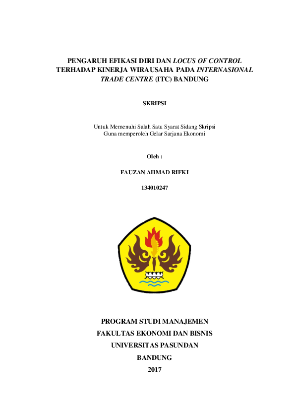 (PDF) Pengaruh Efikasi Diri Dan Locus of Control Terhadap Kinerja ...