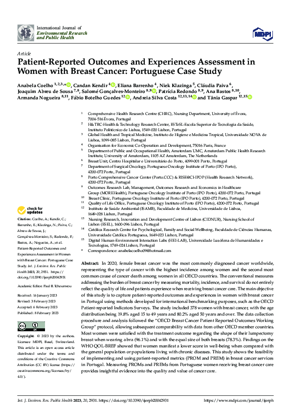 (PDF) Patient-Reported Outcomes and Experiences Assessment in Women ...