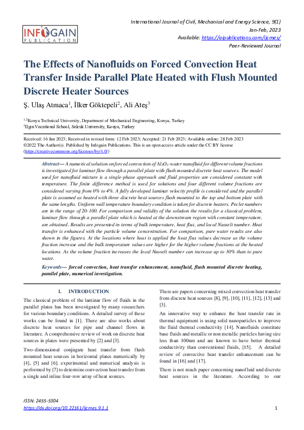 (PDF) The Effects of Nanofluids on Forced Convection Heat Transfer ...