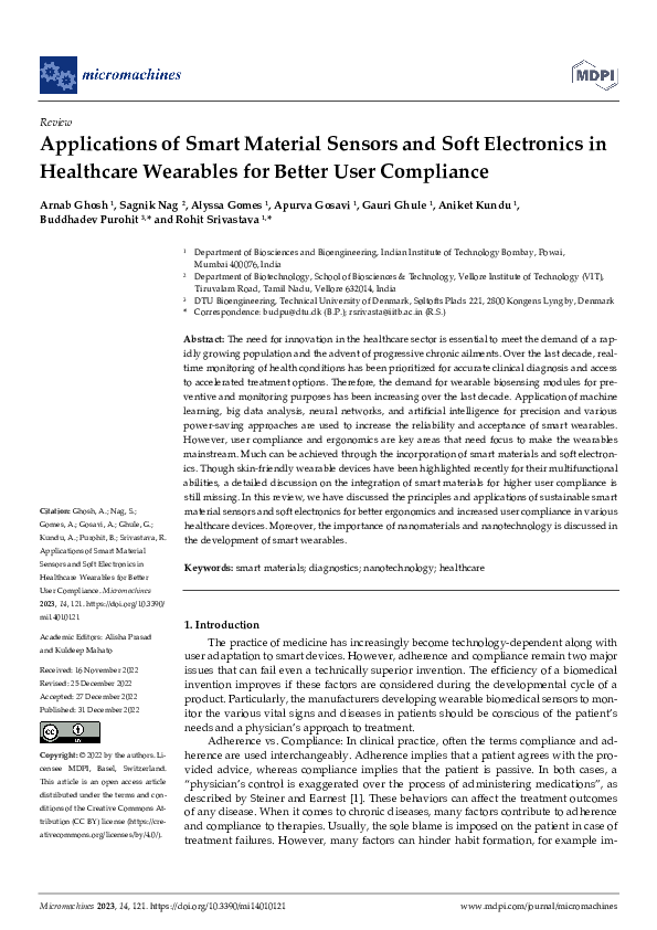 (PDF) Applications of Smart Material Sensors and Soft Electronics in ...