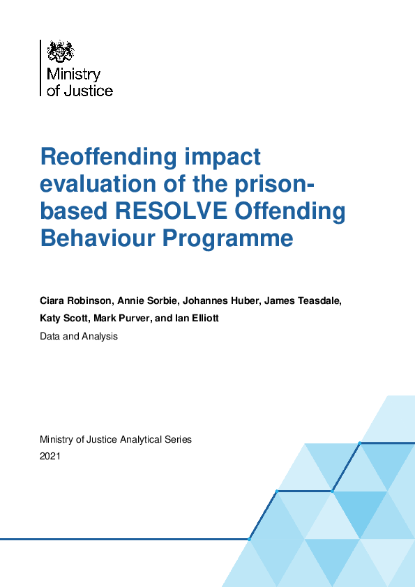 (PDF) Reoffending impact evaluation of the prison-based RESOLVE ...