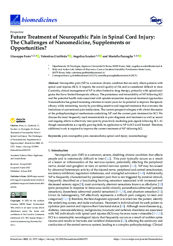 (PDF) Future Treatment of Neuropathic Pain in Spinal Cord Injury: The ...
