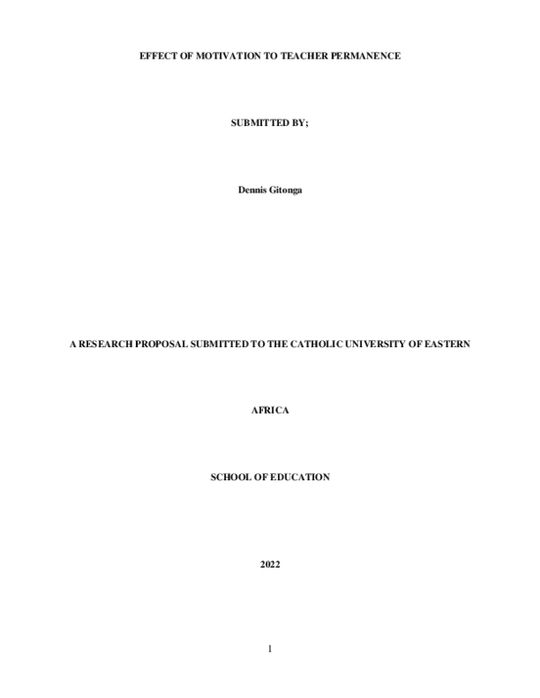 (PDF) EFFECT OF MOTIVATION TO TEACHER PERFORMANCE SUBMITTED BY