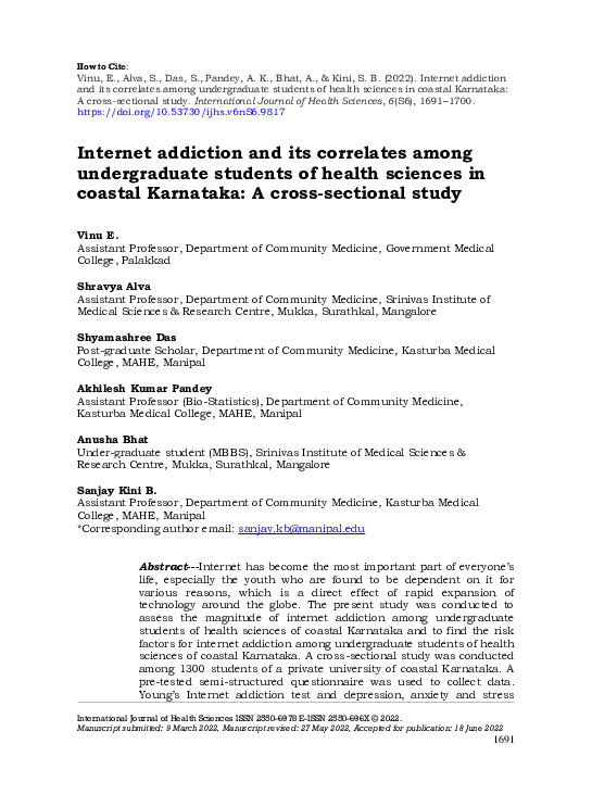 (PDF) Internet addiction and its correlates among undergraduate ...