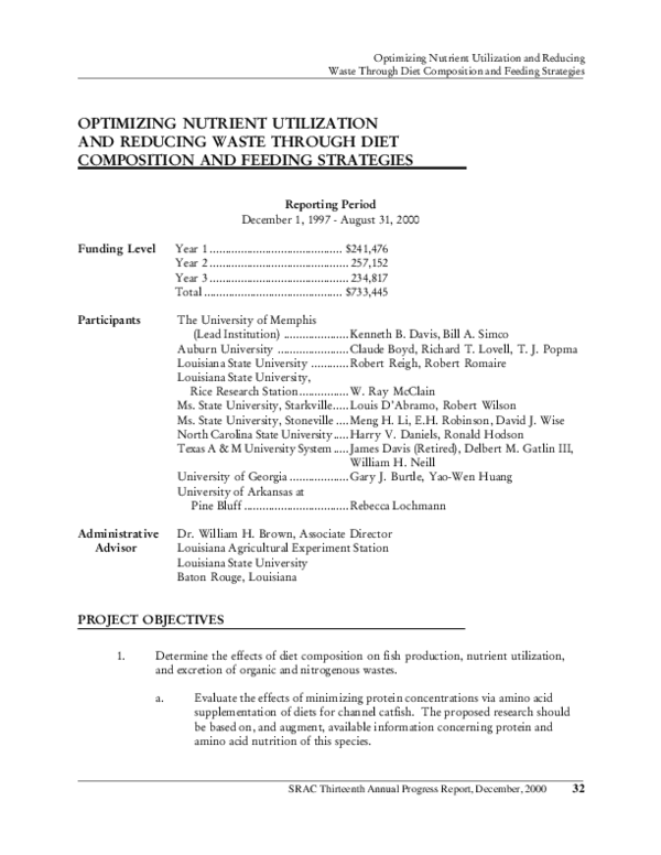 (PDF) Optimizing Nutrient Utilization and Reducing Waste Through Diet ...