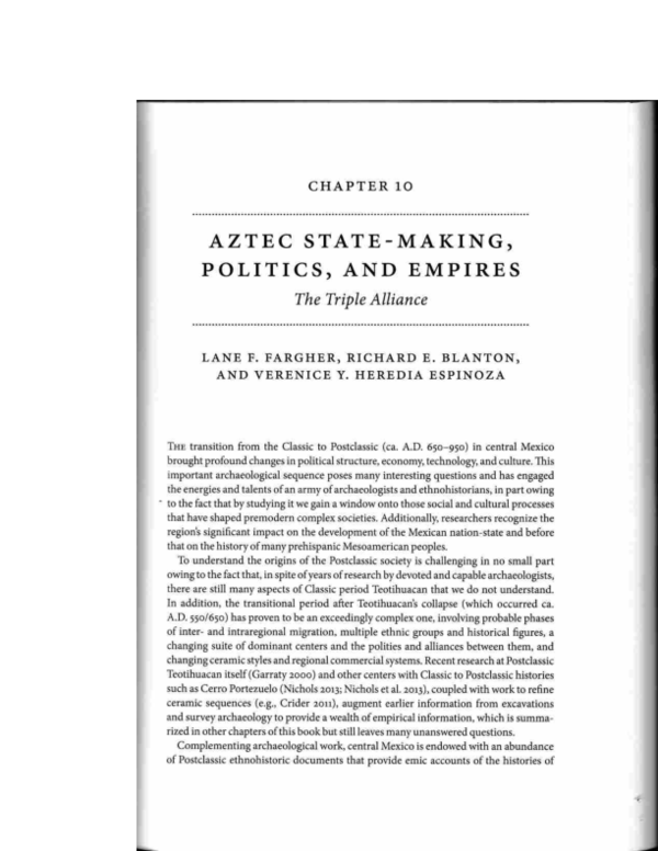 (PDF) Aztec State-Making, Politics, and Empires