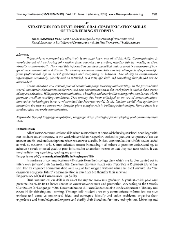(PDF) STRATEGIES OF DEVELOPING ORAL COMMUNICATION SKILL OF ENGINEERING ...