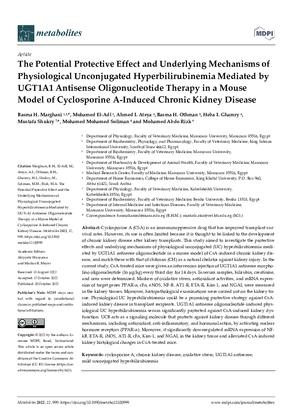 (PDF) The Potential Protective Effect and Underlying Mechanisms of ...
