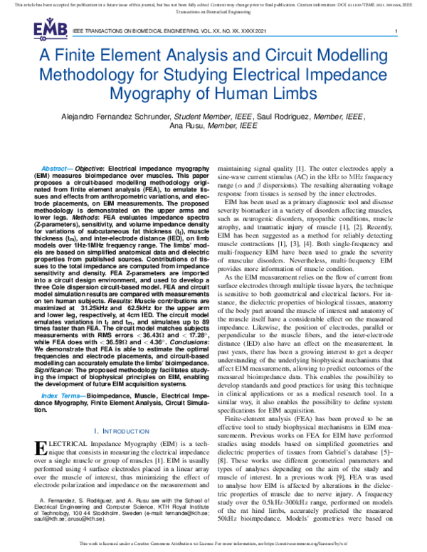 (PDF) A Finite Element Analysis and Circuit Modelling Methodology for ...