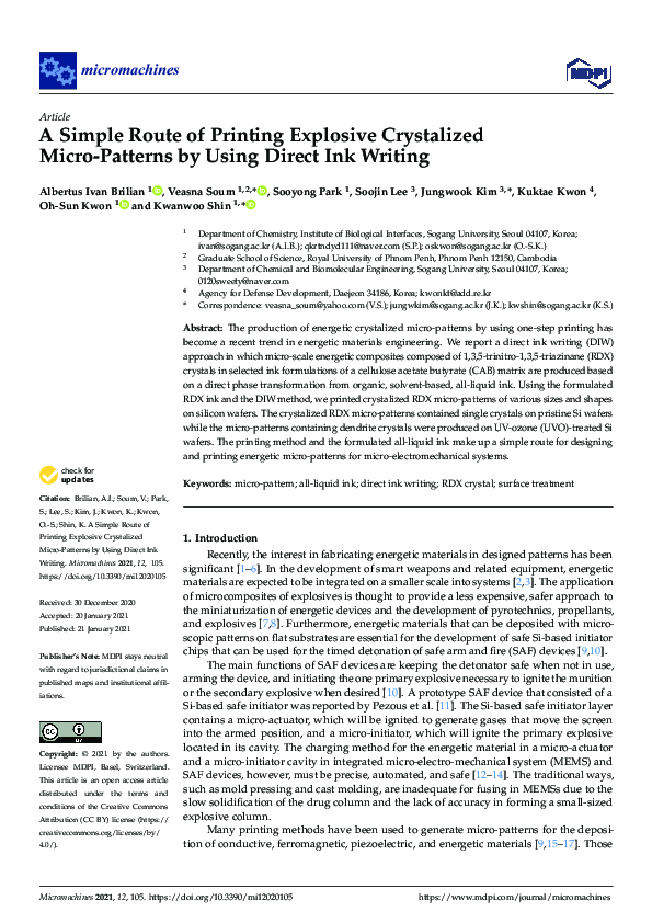 (PDF) A Simple Route of Printing Explosive Crystalized Micro-Patterns ...