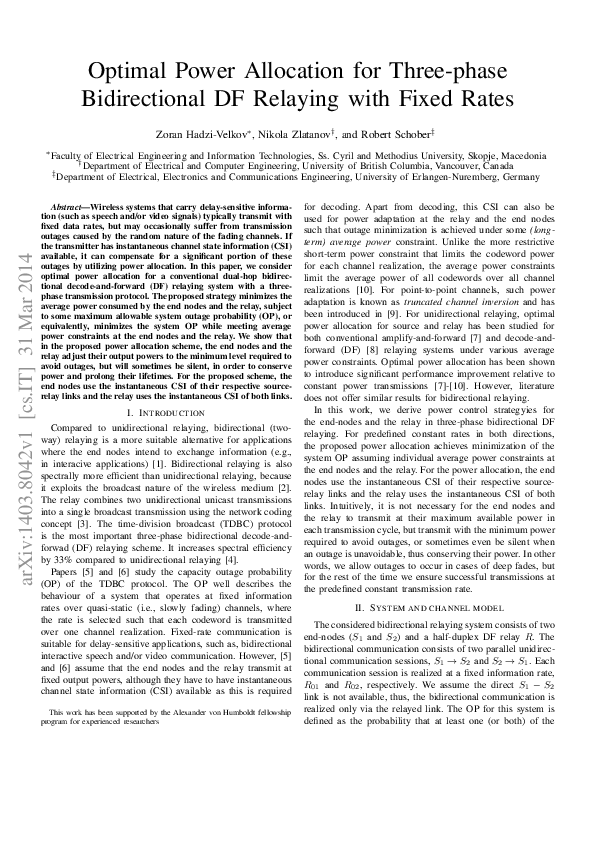 (PDF) Optimal Power Allocation for Three-phase Bidirectional DF ...