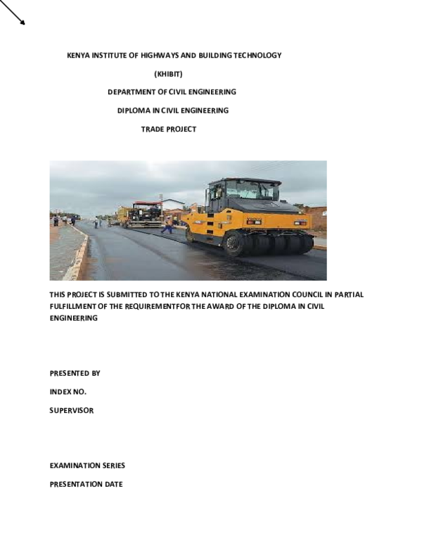 (DOC) 3rd Yr ROAD PROJECT