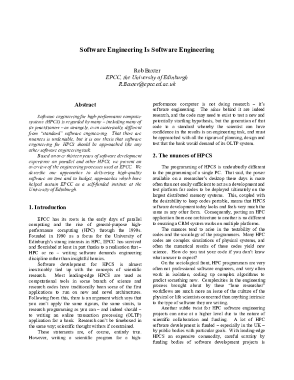 (PDF) Software engineering is software engineering
