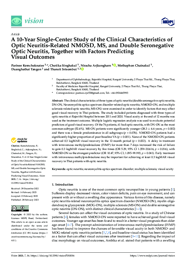 (PDF) A 10-Year Single-Center Study of the Clinical Characteristics of ...