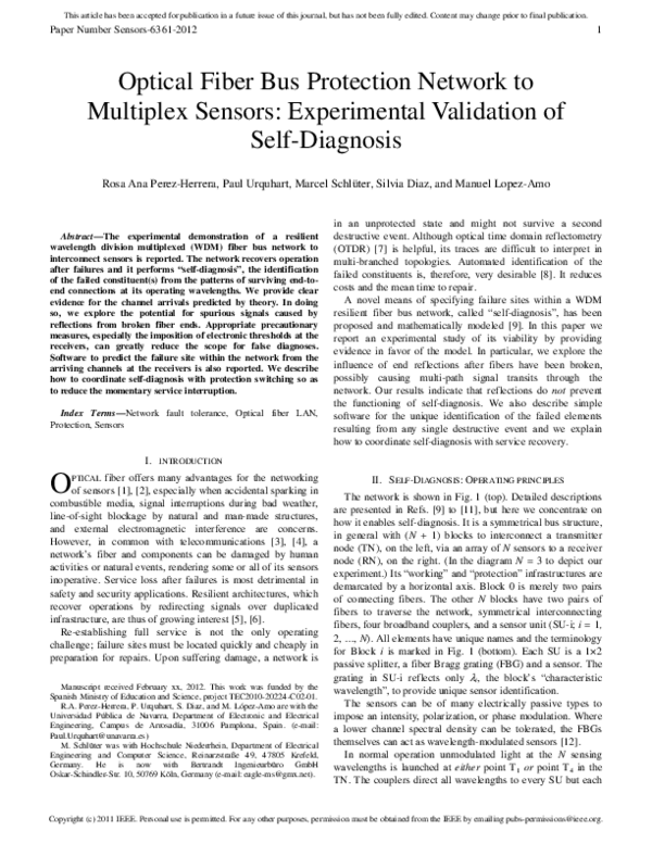 (PDF) Optical Fiber Bus Protection Network to Multiplex Sensors ...