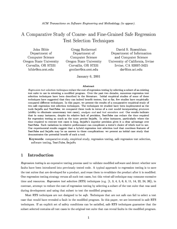 (PDF) A comparative study of coarse- and fine-grained safe regression ...
