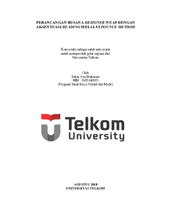 (PDF) Perancangan Busana Designer Wear Dengan Aksentuasi Beading ...