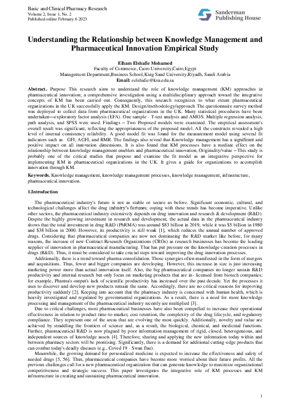 (PDF) Understanding the Relationship between Knowledge Management and ...