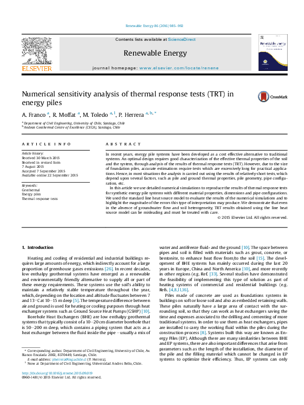 (PDF) Numerical sensitivity analysis of thermal response tests (TRT) in ...