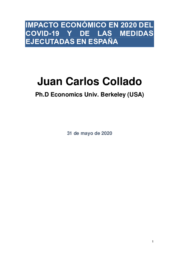(PDF) IMPACTO ECONÓMICO EN 2020 DEL COVID-19 Y DE LAS MEDIDAS ...