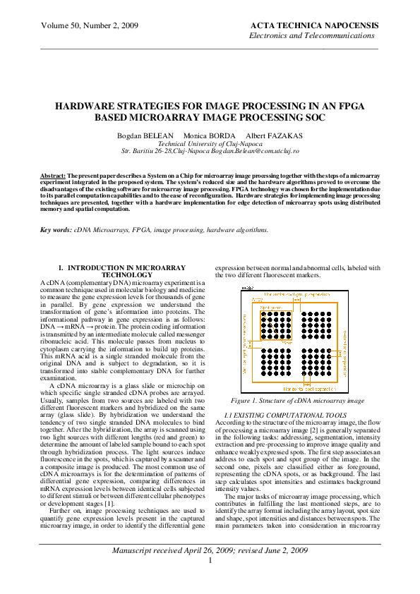 (PDF) Hardware Strategies for Image Processing in an Fpga Based ...