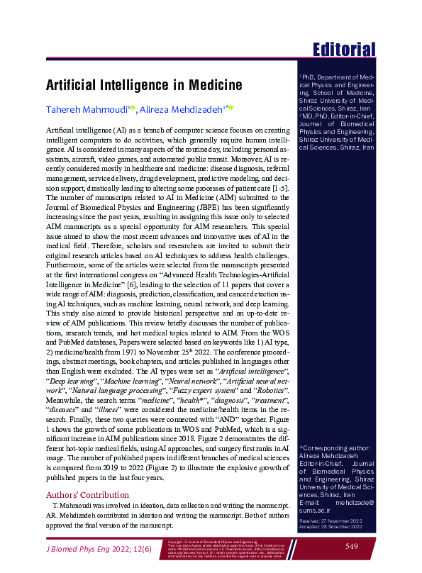 HISTORY OF ARTIFICIAL INTELLIGENCE IN MEDICINE PDF visual data 3