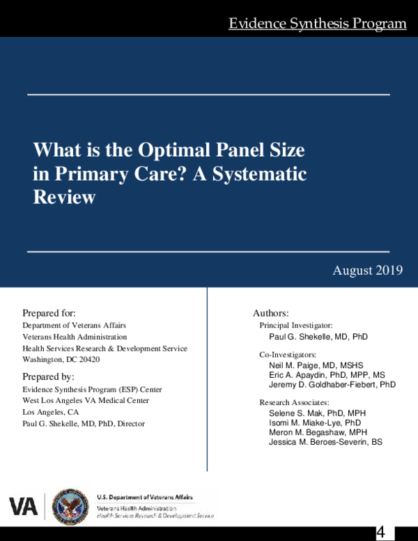 (PDF) What is the Optimal Panel Size in Primary Care? A Systematic ...