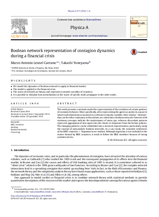(PDF) Boolean network representation of contagion dynamics during a ...