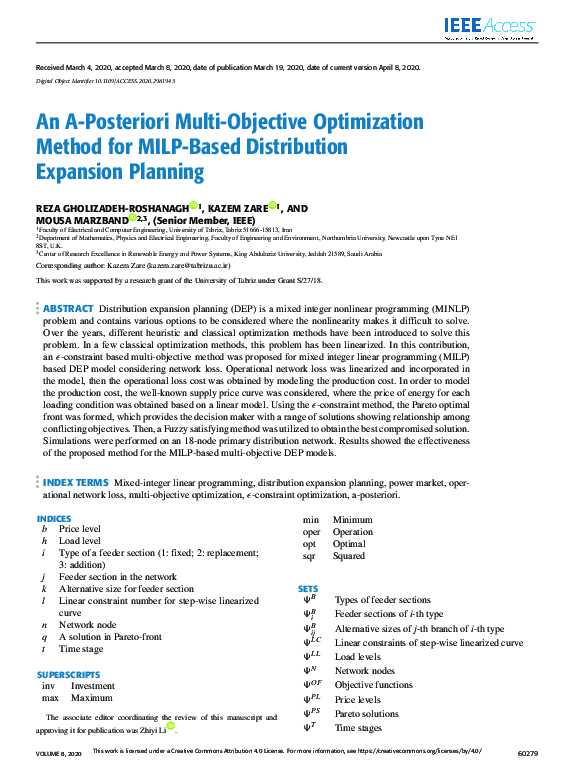 (PDF) An A-Posteriori Multi-Objective Optimization Method for MILP ...