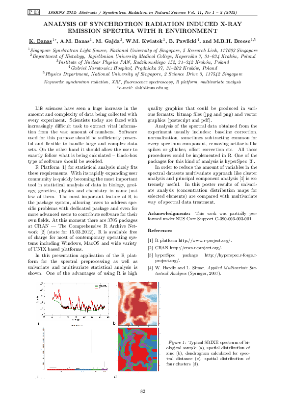 (PDF) Analysis of synchrotron radiation induced X-ray emission spectra ...