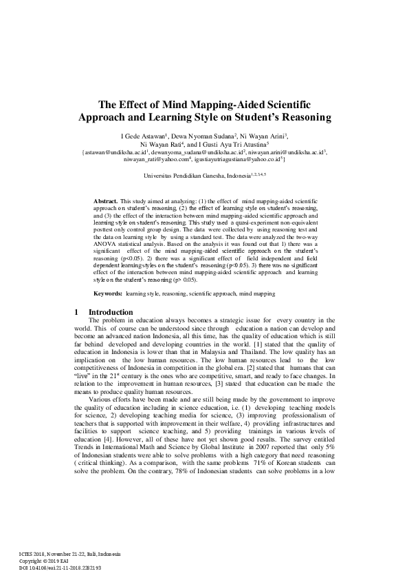 (PDF) The Effect of Mind Mapping-Aided Scientific Approach and Learning ...
