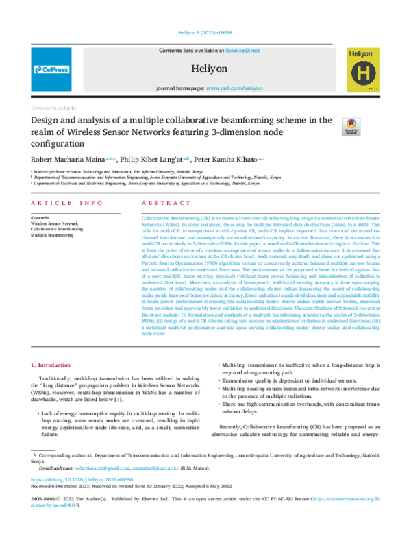 (PDF) Design and analysis of a multiple collaborative beamforming ...
