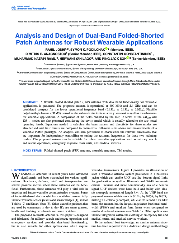 (PDF) Analysis and Design of Dual-Band Folded-Shorted Patch Antennas ...