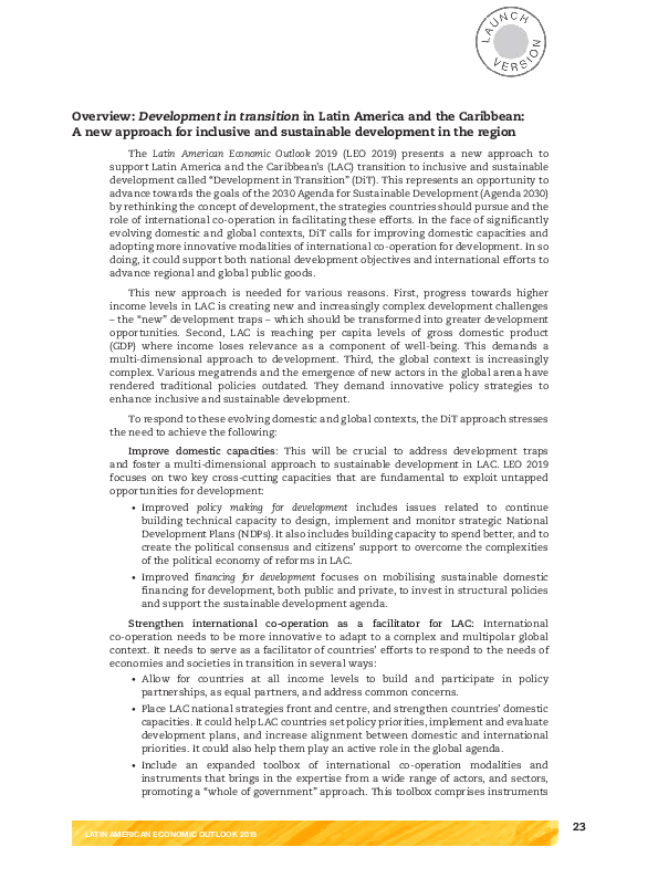 (PDF) Overview: Development in transition in Latin America and the ...