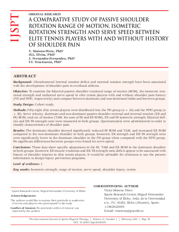 (PDF) A Comparative Study of Passive Shoulder Rotation Range of Motion ...