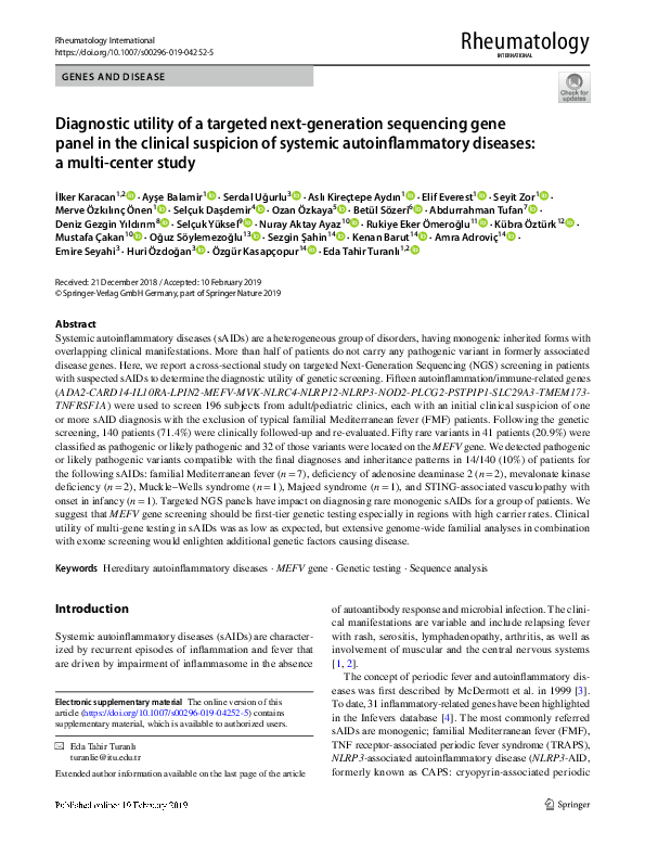 (PDF) Diagnostic Utility of Targeted Next-generation Sequencing in ...
