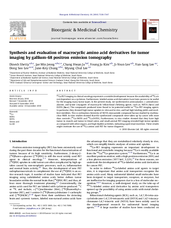 (PDF) Synthesis and evaluation of macrocyclic amino acid derivatives ...