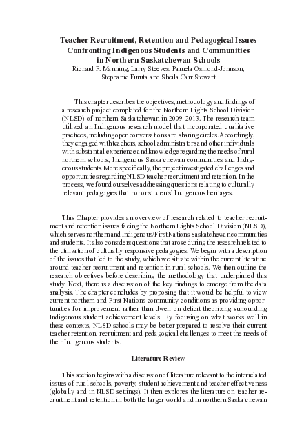 (PDF) Teacher Recruitment, Retention and Pedagogical Issues Confronting ...