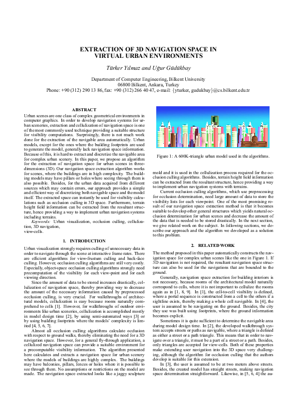 (PDF) Extraction of 3D navigation space in virtual urban environments