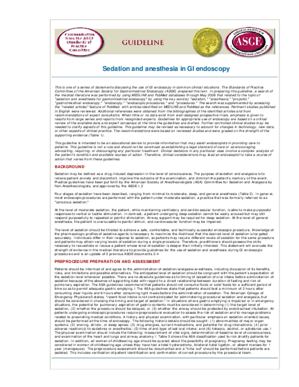 (PDF) RETRACTED: Sedation and anesthesia in GI endoscopy