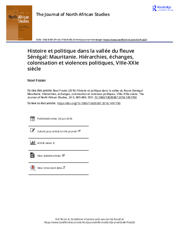 (PDF) Compte-rendu de Noel Foster: Histoire et politique dans la vallée ...
