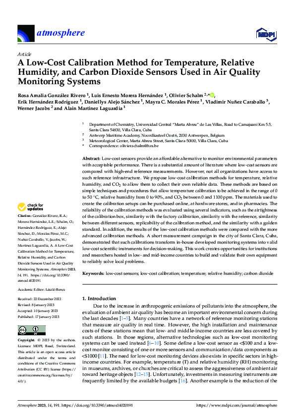 (PDF) A Low-Cost Calibration Method for Temperature, Relative Humidity ...