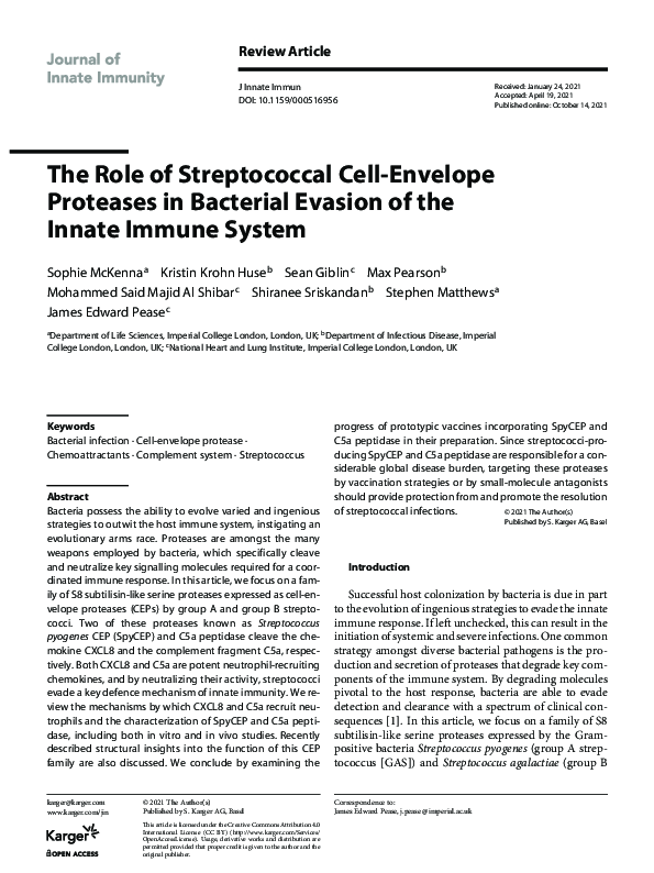(PDF) The Role of Streptococcal Cell-Envelope Proteases in Bacterial ...