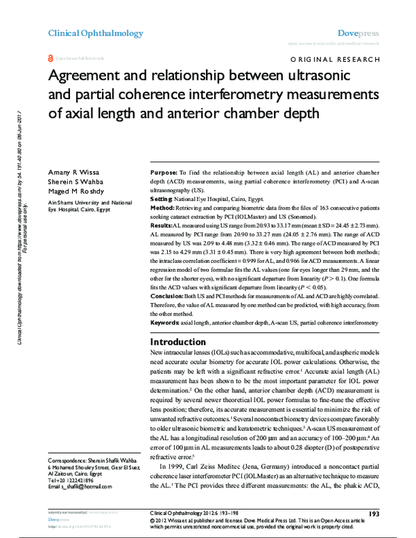 (PDF) Agreement and relationship between ultrasonic and partial ...