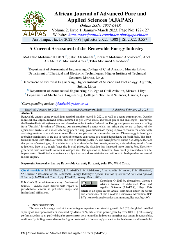 (PDF) African Journal of Advanced Pure and Applied Sciences (AJAPAS