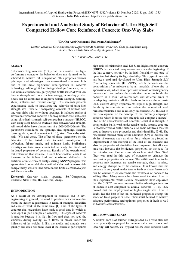 (PDF) Experimental and Analytical Study of Behavior of Ultra High Self ...