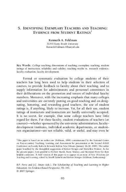 (PDF) The Scholarship of Teaching and Learning in Higher Education ...