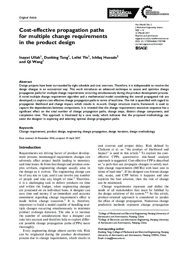 (PDF) Cost-effective propagation paths for multiple change requirements ...