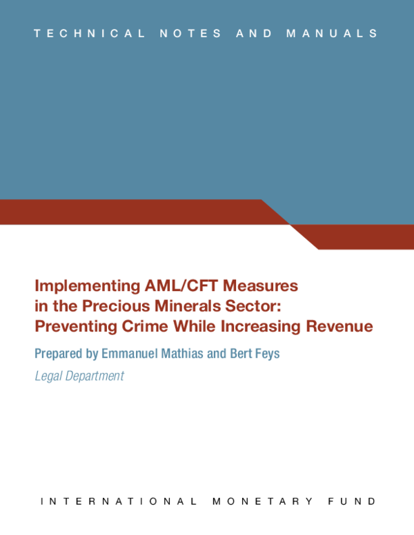 (PDF) Implementing AML/CFT Measures in the Precious Minerals Sector ...