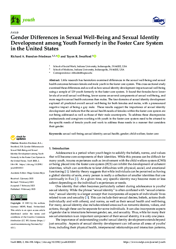 (PDF) Gender Differences in Sexual Well-Being and Sexual Identity ...